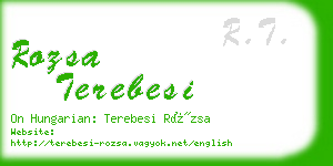 rozsa terebesi business card